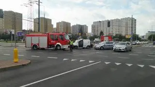 Czołowe zderzenie na al. Niepodległości