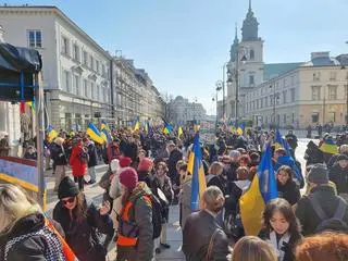 Protest na Krakowskim Przedmieściu 