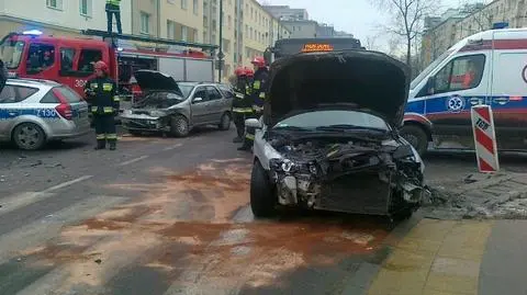 Wypadek na Woli. "Korek od al. Solidarności"