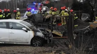 Pożar i rozszczelnienie instalacji gazowej na Białołęce