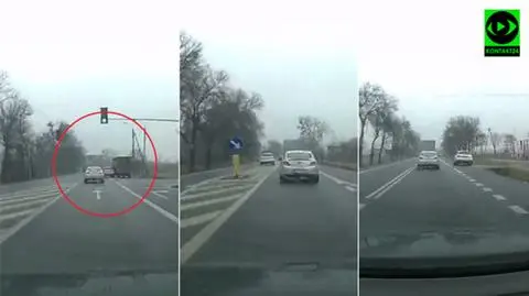 Szaleńcza jazda kierowcy. Centymetry od wypadku