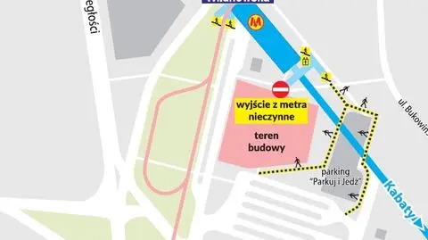 Na kilka miesięcy zamykają wyjście z metra Wilanowska