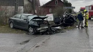 Niebezpieczne zderzenie samochodów w okolicach Garwolina