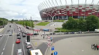 Korki przy Stadionie Narodowym