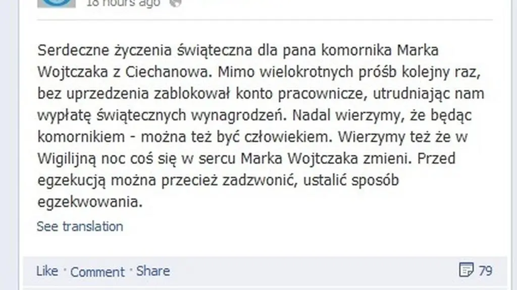 Centrum Zdrowia Dziecka pisze na Facebooku