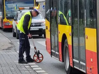 Piesza potrącona przez autobus