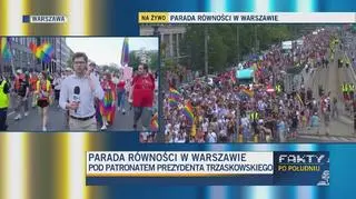 Parada w centrum Warszawy