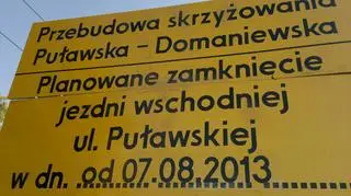 Prace na Puławskiej