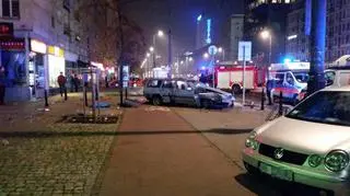 Wypadek w centrum Warszawy