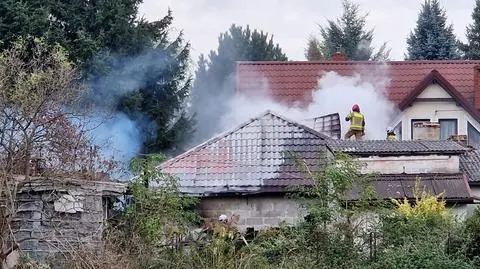 Pożar pracowni w Kępie Okrzewskiej