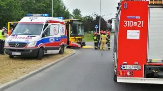 Wypadek z udziałem autobusu na Marywilskiej 