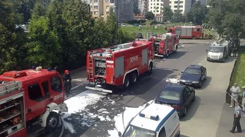 Strażacy nie mogli wjechać na teren kościoła