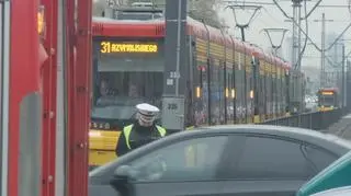 Tramwaje stanęły w korku