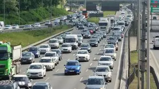 Korek na S8 w kierunku Marek