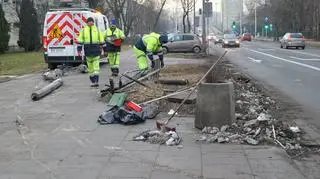 Szkody po kolizji autobusu