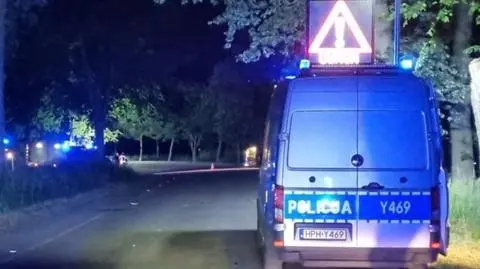 Policja na miejscu zdarzenia 