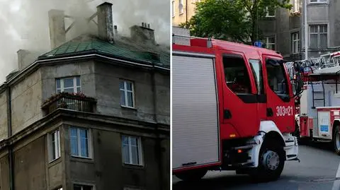 Pożar kamienicy przy Dobrej