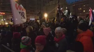 Protest na placu Konstytucji