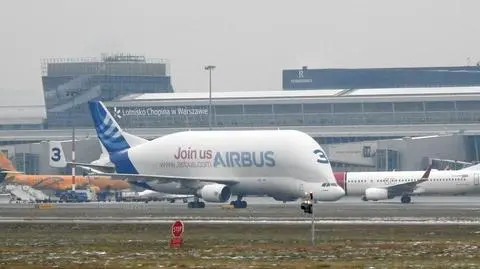 Airbus Beluga odleciał z lotniska Chopina