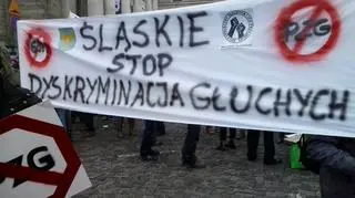 Wielka manifestacja osób głuchych