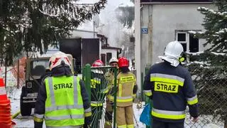 Pożar domu w Nowych Grocholicach