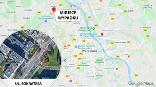 Miejsce, w którym doszło do wypadku