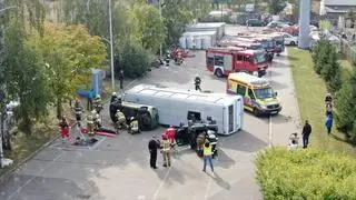 Ćwiczenia strażaków w Ząbkach