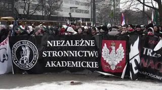 Demonstracja w centrum Warszawy