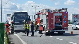 Pożar autobusu z dziećmi