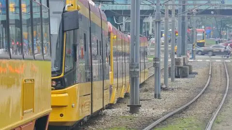 Zderzenie na Wolskiej. "Tramwaje w korku"