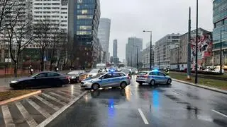 Protest na rondzie Dmowskiego