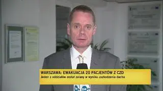 Zerwany dach w Centrum Zdrowia Dziecka