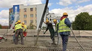 Betonowanie wiaduktu Trasy Łazienkowskiej przy Agrykoli