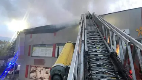 Pożar dużego sklepu pod Warszawą. Z ogniem walczyło 60 strażaków