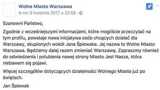 Pierwszy wpis Jana Śpiewaka 