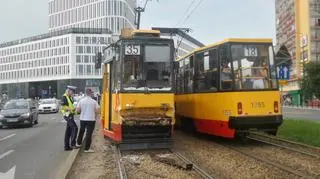 Zderzenie tramwajów na Puławskiej