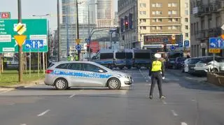 Protest rolników na placu Zawiszy