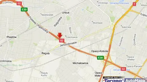 Wypadek ciężarówki na S2. Jedna osoba ranna