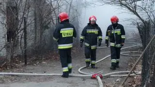 Pożar pustostanu na Białołęce