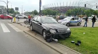 Mercedes wjechał w wózek z niemowlakiem