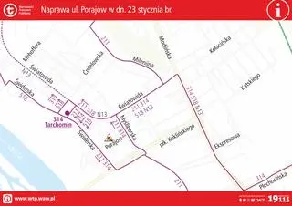 Awaryjna naprawa nawierzchni ulicy Porajów