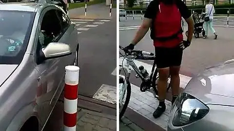 Samochód na ścieżce kontra rowerzyści. "Od 6 lat tak jeżdżę"