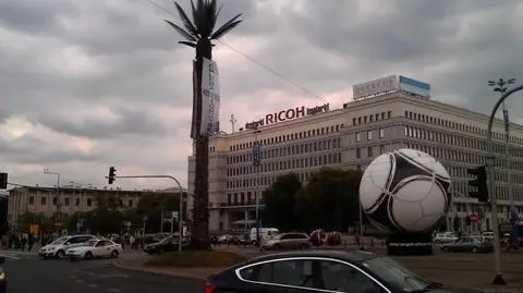 Zabrali palmie liście  i powiesili baner