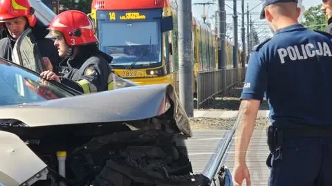 Po zderzeniu samochodów nie jeździły tramwaje