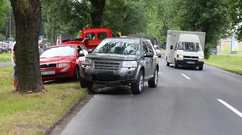 Land rover wjechał w skodę