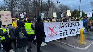 Protest w Jaktorowie przeciwko węzłowi kolejowemu w ramach CPK