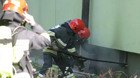 Pożar w piwnicy na Bielanach