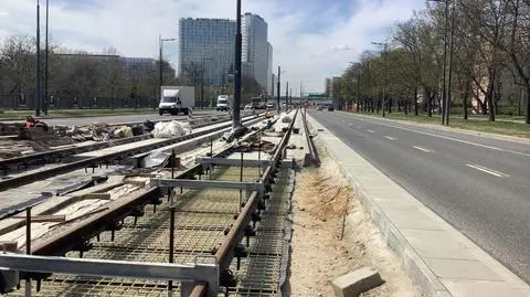 Budowa tramwaju na Kasprzaka, utrudnienia na skrzyżowaniu z Bema