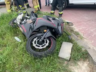 Wypadek z udziałem motocyklisty we Włochach