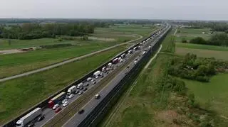 Zderzenie na autostradzie A2